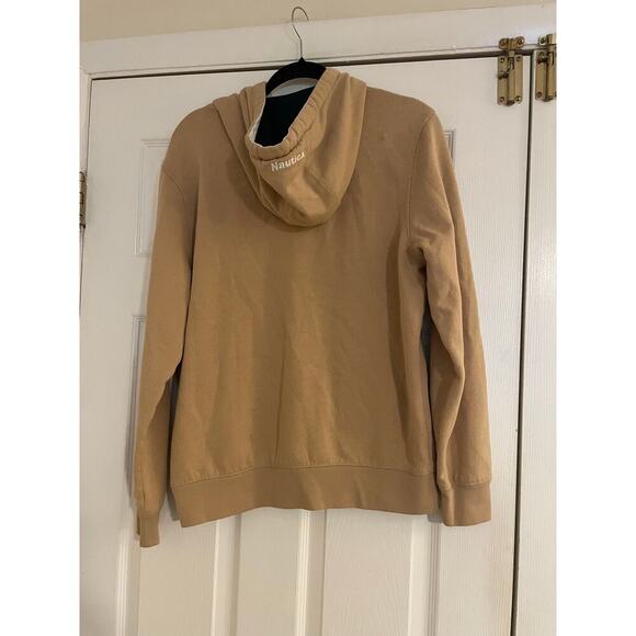Nautica tan and white hoodie size small - Picture 5 of 8